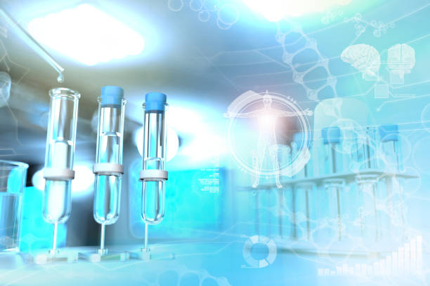 istock drinking water quality test for viruses (like covid-2019) concept - laboratory proofs in modern pollution study clinic, medical 3D illustration 1222481108