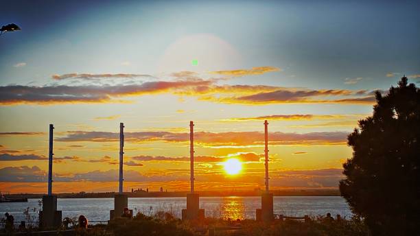 istock Sunset on a Quiet New York Harbor 1222482824