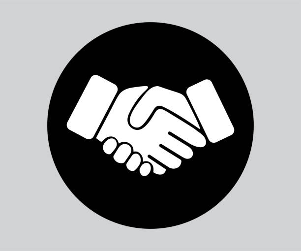 Business Handshake, Agreement Icon Handshake icon, agreement, deal symbol contracting stock illustrations