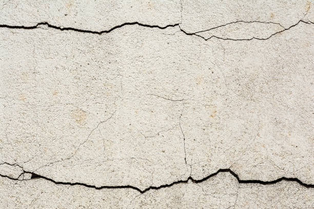 istock Texture of a white wall with horizontal crack 1222486449