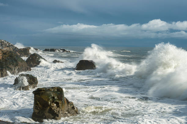 istock Large Turbulent Ocean Waves Off California Coast 1222488914