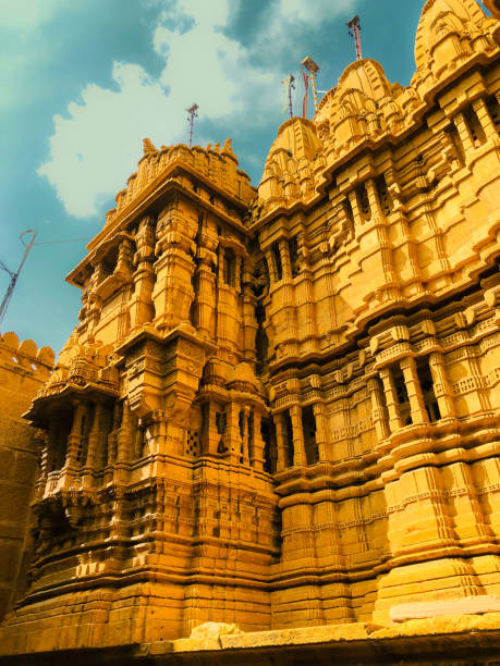 Ornate details  of Patwa Haveli in Jaisalmer, India