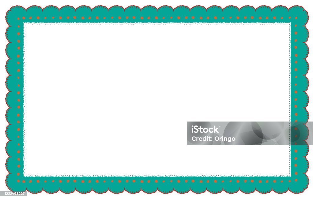 Embroidery Thread Frame With Retro Color Scheme Stock Illustration ...