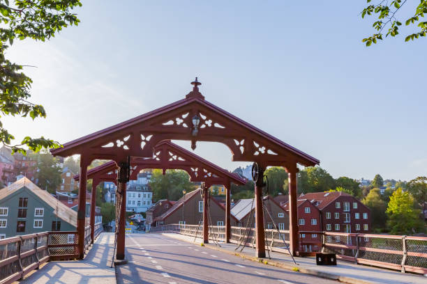 istock old red drawbridge in trondheim, norway 1222501109