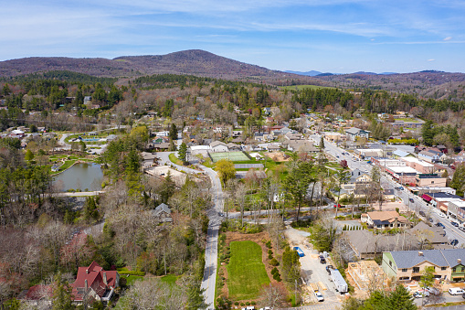 Aerial view of Blowing Rock NC