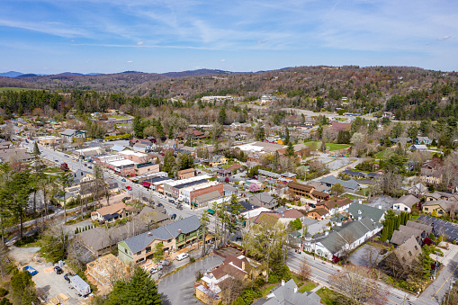 Aerial view of Blowing Rock NC