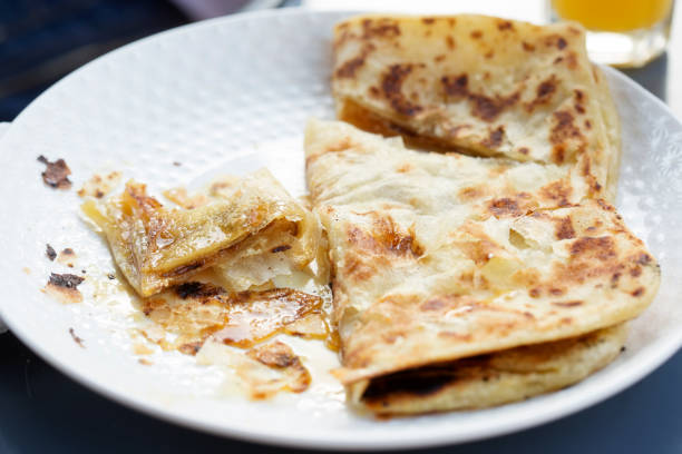 istock Moroccan msemen pancakes with honey 1222514429