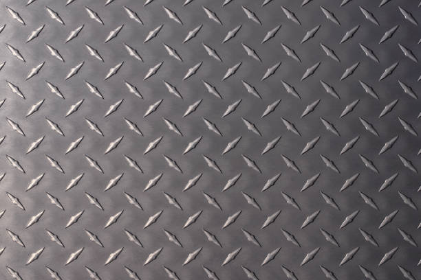 istock dark metal plate as background. steel texture with a rhombus pattern. 1222517354