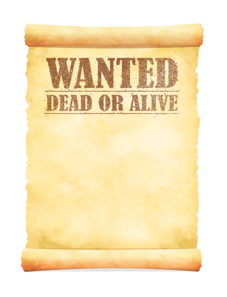 grunged chciał papier szablon szablon ilustracji wektorowej / american old west. - wanted poster wild west poster paper stock illustrations