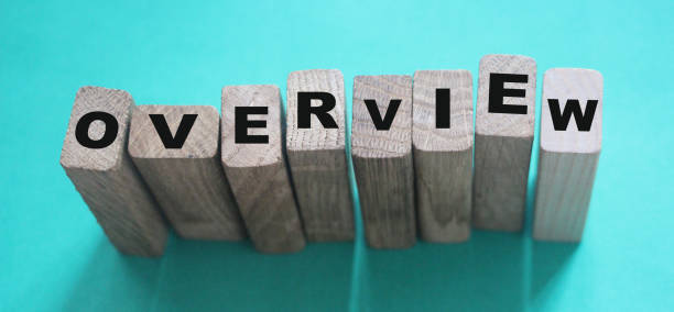 istock word OVERVIEW on a wooden cubes. Conclusion summary concept. Education concept 1222519580