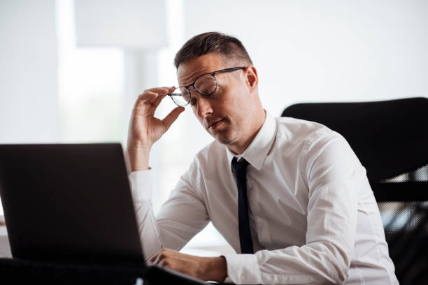 istock Businessman constantly working stock photo 1222520742