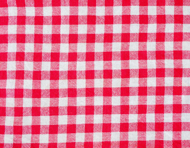 istock Red and white colour of textile 1222521763