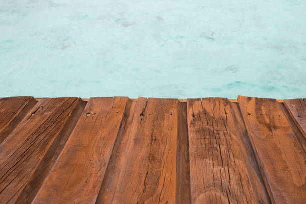 istock Wooden plank and sea ocean 1222522727