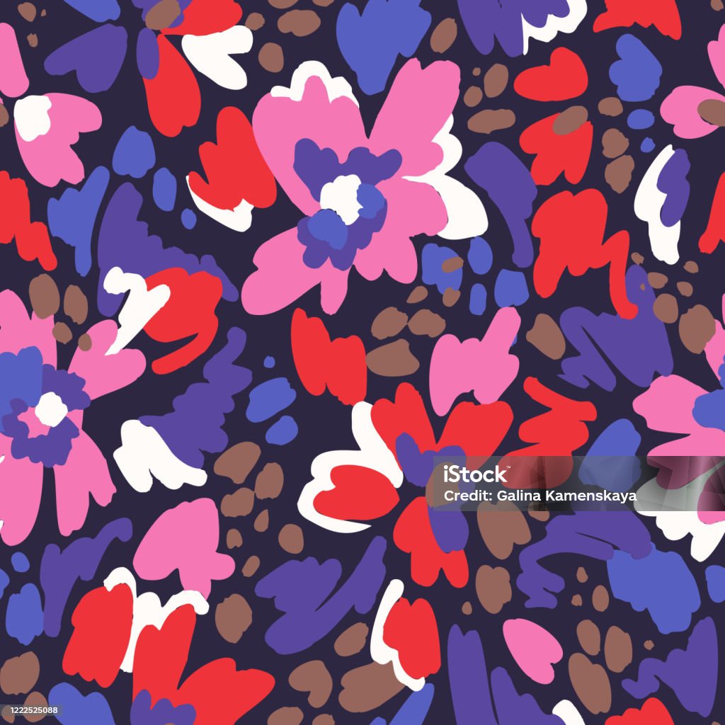 Ilustración de Patrón Floral Sin Costuras Formas Florales Abstractas Geométricas Brillante Fondo De Verano Estilo De Dibujos Animados Planos y más Vectores Libres de Derechos de Patrones visuales - iStock Ilustración de Patrón Floral Sin Costuras Formas Florales Abstractas Geométricas Brillante Fondo De Verano Estilo De Dibujos Animados Planos y más Vectores Libres de Derechos de Patrones visuales - iStock