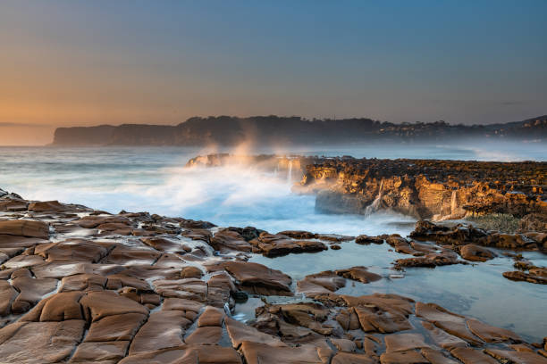 istock Coastal Sunrise Seascape from Rock Platform 1222525462