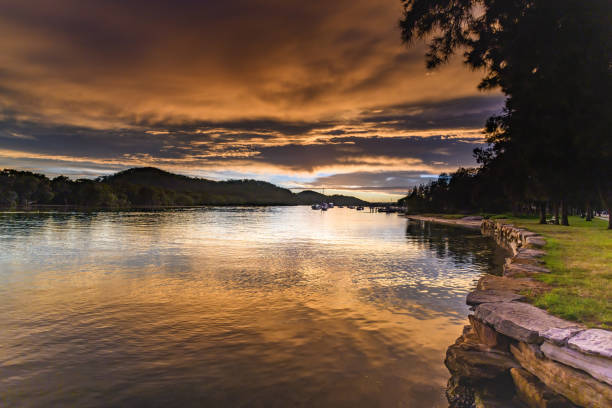 istock Clouds greet the Sunrise over the Bay 1222525493