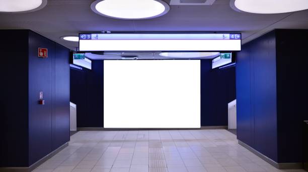 istock Blank billboard located in subway for advertising. 1222527431