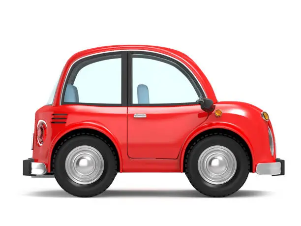Photo of car small cartoon side