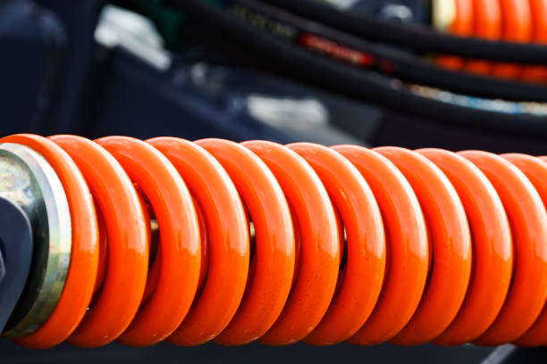 istock Industrial spring at agricultural machine 1222533927