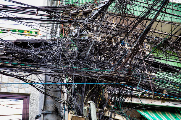 istock Jungle of Cables in Manila, Philippines 1222536654