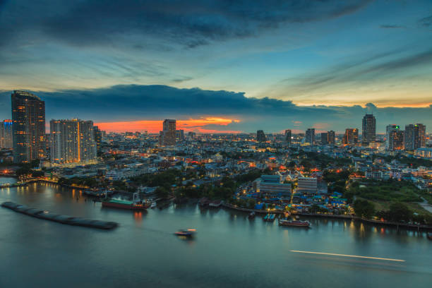 istock View to Bangkok and Chao Phraya river during sunset 1222542326
