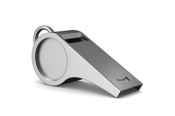 istock whistle on white background. Isolated 3D illustration 1222542639