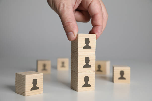 istock Teamwork cubes cooperation building business strategy leadership 1222543479