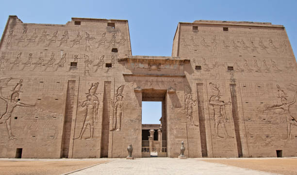 istock Entrance pylon to a large ancient egyptian temple 1222548938