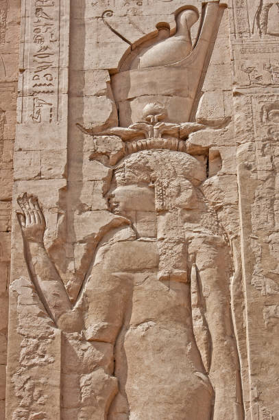 istock Hieroglyphic carvings on an ancient egyptian temple wall 1222548958