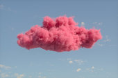 Pink Cloud on Sky, 3d render