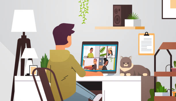 20,900+ Zoom Meeting Man Stock Illustrations, Royalty-Free Vector