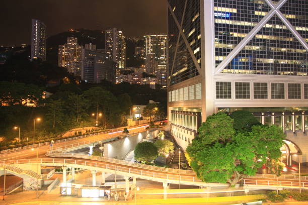 istock Night View of Central, Hong Kong 1222554345