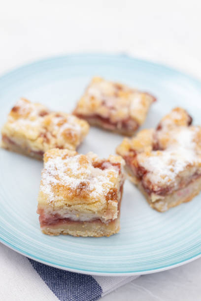 istock Sliced strawberry cake served on the plate 1222555226