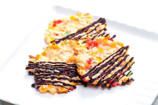 istock still life of cookies with candy fruit, nuts and chocolate 1222558981