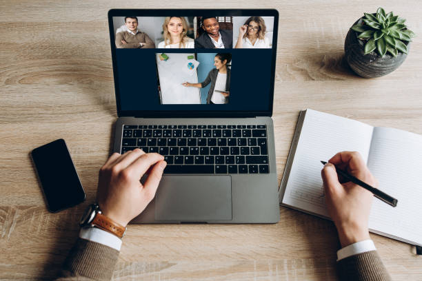 istock video conference business colleague comminacation online freelancer distant work laptop man woman learning 1222560336