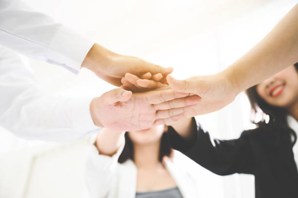Asian business people team analyzing statistics financial. Group Team of ceo business man and woman Meeting Conference Discussion various topic. Executive professional managers Corporate in office.