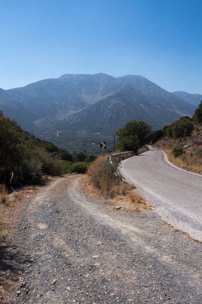istock Mountains and a road at Crete, Greece 1222560738