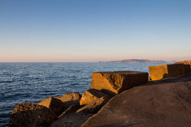istock Rocks on the coast and a sea, Crete 1222560743