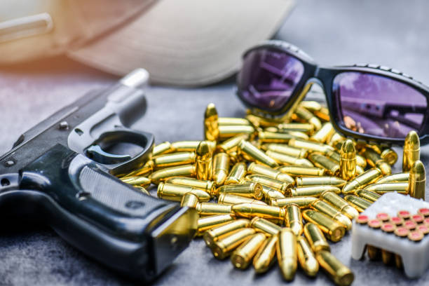 Pebble Gun Bullets Stack Of Bullets Macro Stock Photos, Pictures & Royalty-Free Images ...