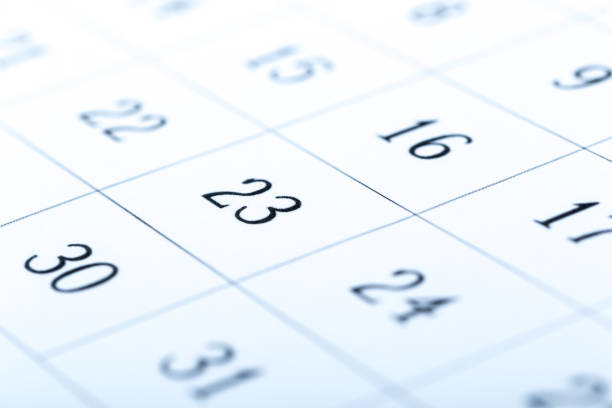 istock Abstract blur 2020 calendar page. dates of the month 1222561994