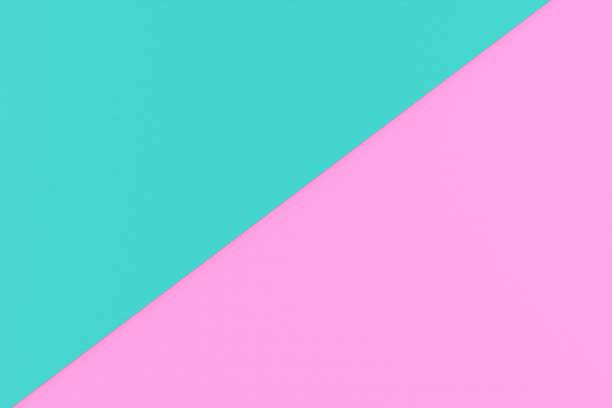 istock Abstract Blue Pink Two tone Color paper texture background. Minimal geometric top view simple copy space for backdrop design 1222563281