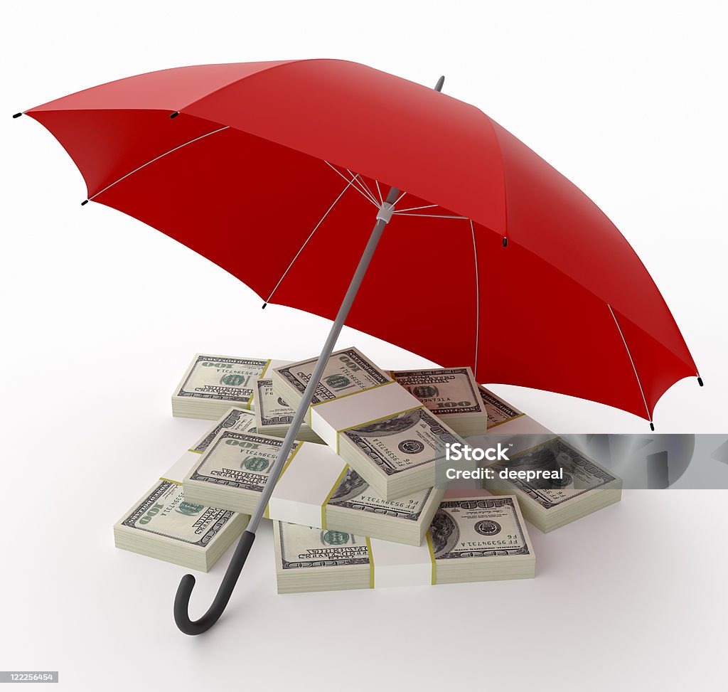 La protection de l'argent - Photo de Parapluie libre de droits