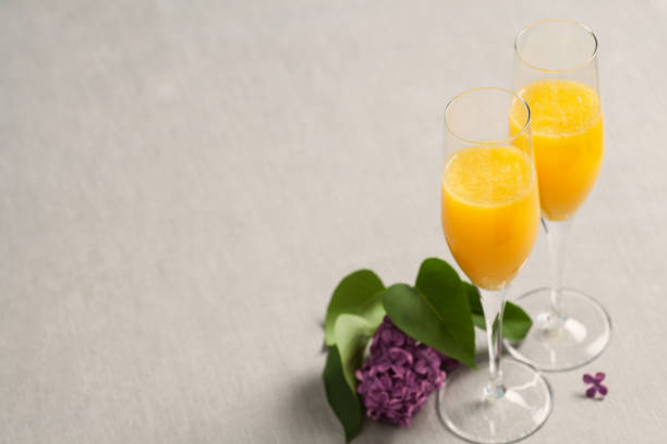 istock Two glasses of mimosa cocktail 1222567459