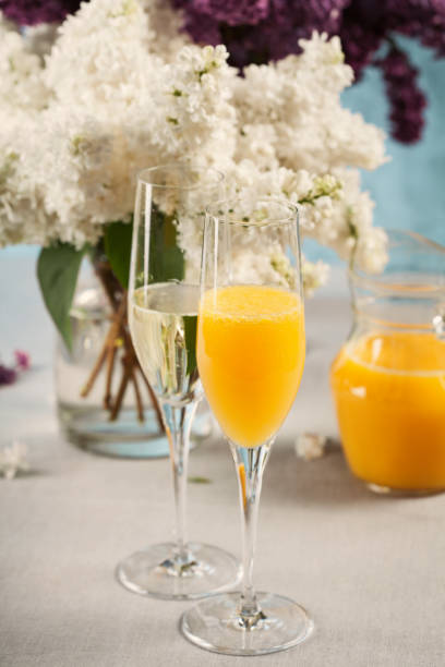 istock Two glasses of mimosa cocktail 1222567500