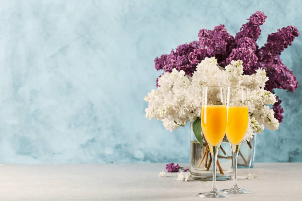 istock Two glasses of mimosa cocktail 1222567608