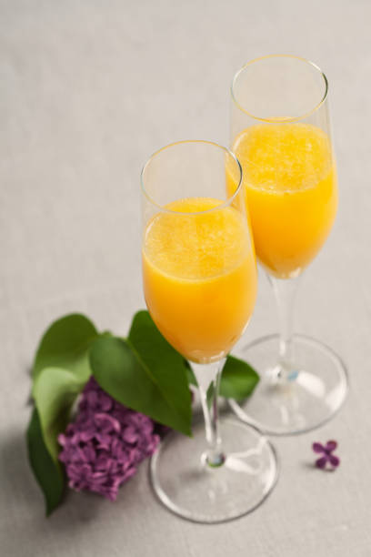 istock Two glasses of mimosa cocktail 1222567712