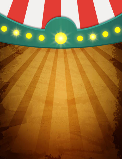 гранж желтый фон с цирковой винтажной палаткой. дизайн для презентации, концерта, шоу - rust background video stock illustrations