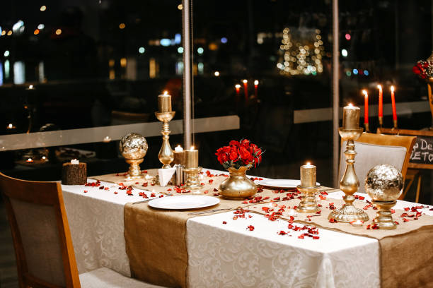 istock celebration dinner table concept stock photo 1222571245