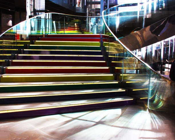 istock spirited plastic stairway leading up with colorful steps in london 1222573690