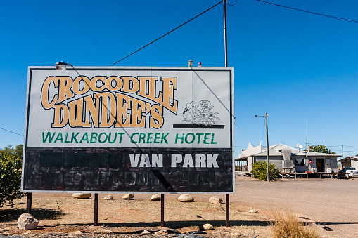 A hotel on Middleton Street in Mckinlay, Queensland, where famous scenes of Crocodile Dundee (stylized as \